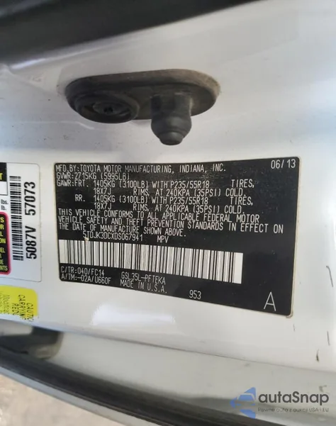 2013 Toyota Sienna Le from USA, damaged, VIN 5TDJK3DCXDS067941